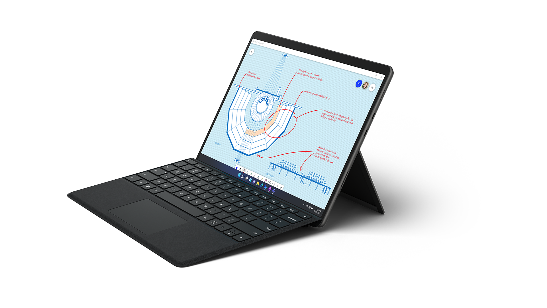 Microsoft Surface Pro 8 Intel Core i5, 8GB RAM, 256GB SSD, Win 11 Home 13 Zoll 2-in-1 Tablet Platin Grau mit Microsoft Surface Pro Signature Keyboard im Bundle mit Slim Pen 2 Schwarz 